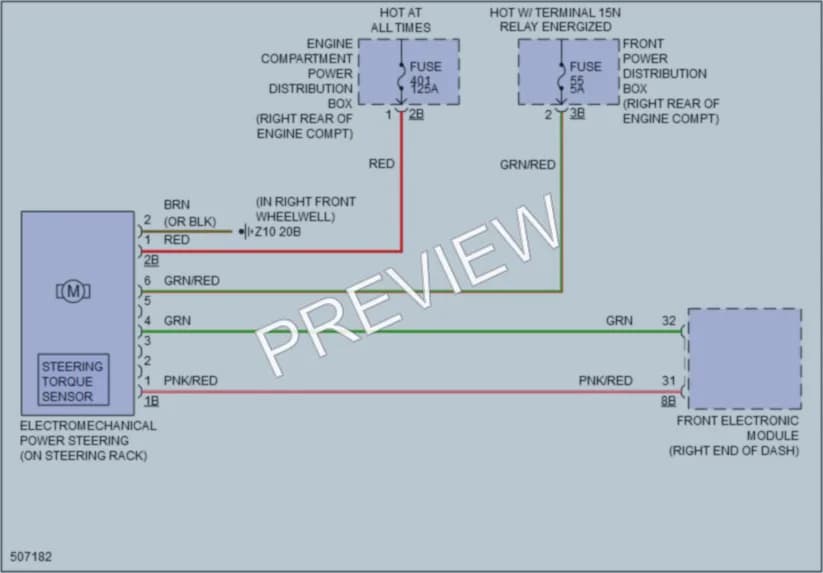 2016 BMW 328iGranTurismo Electronic Power Steering wiring diagram preview