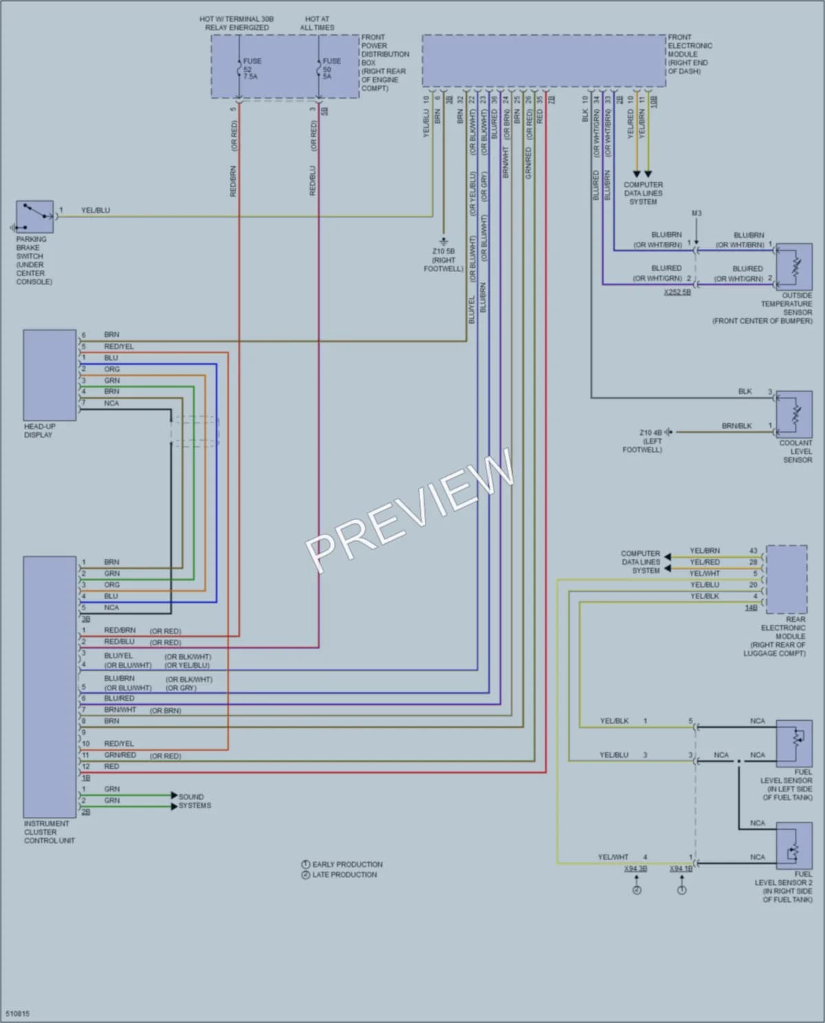 2016 BMW 328iGranTurismo Instrument Cluster wiring diagram preview
