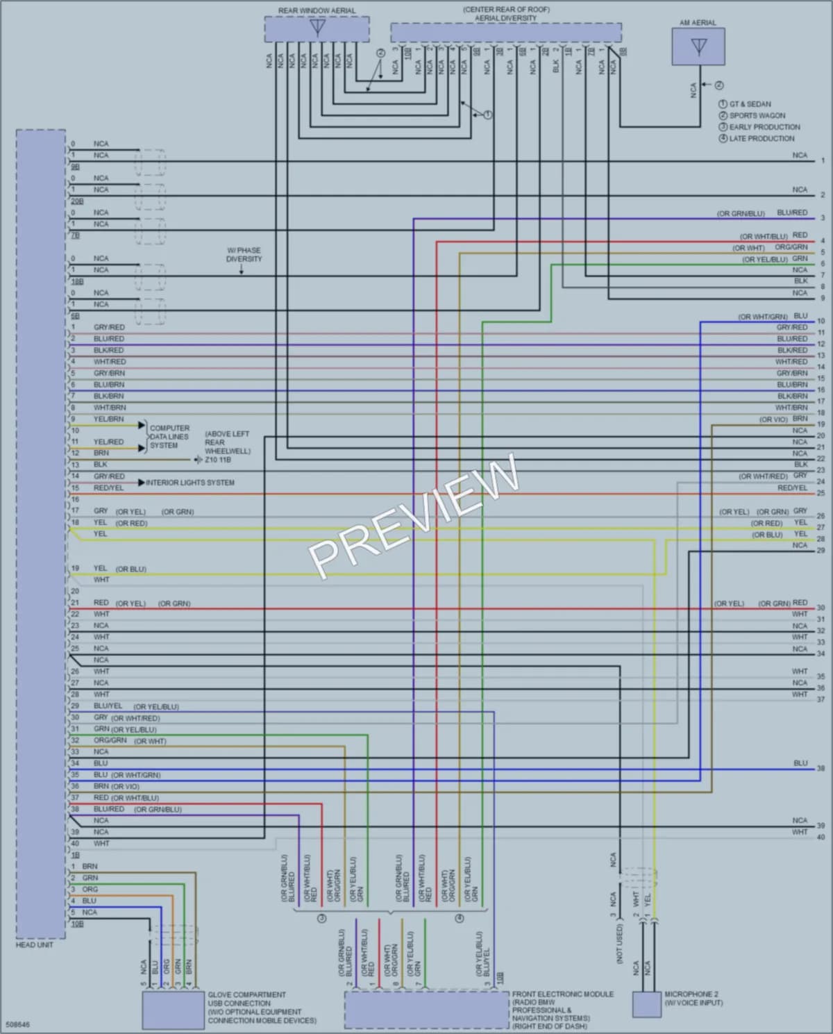 2016 BMW 335iGranTurismo Radio wiring diagram preview