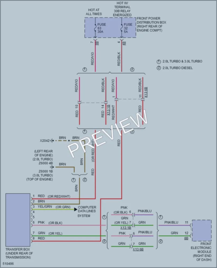 2016 BMW 335iGranTurismo Transmission wiring diagram preview