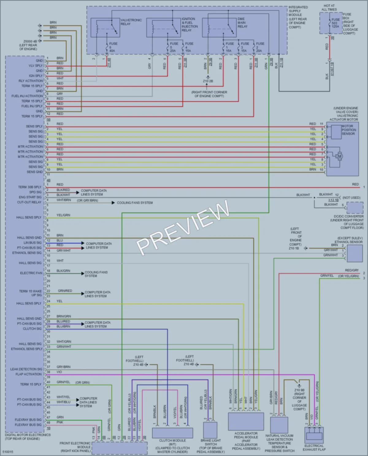 2016 BMW 428i Engine Performance wiring diagram preview
