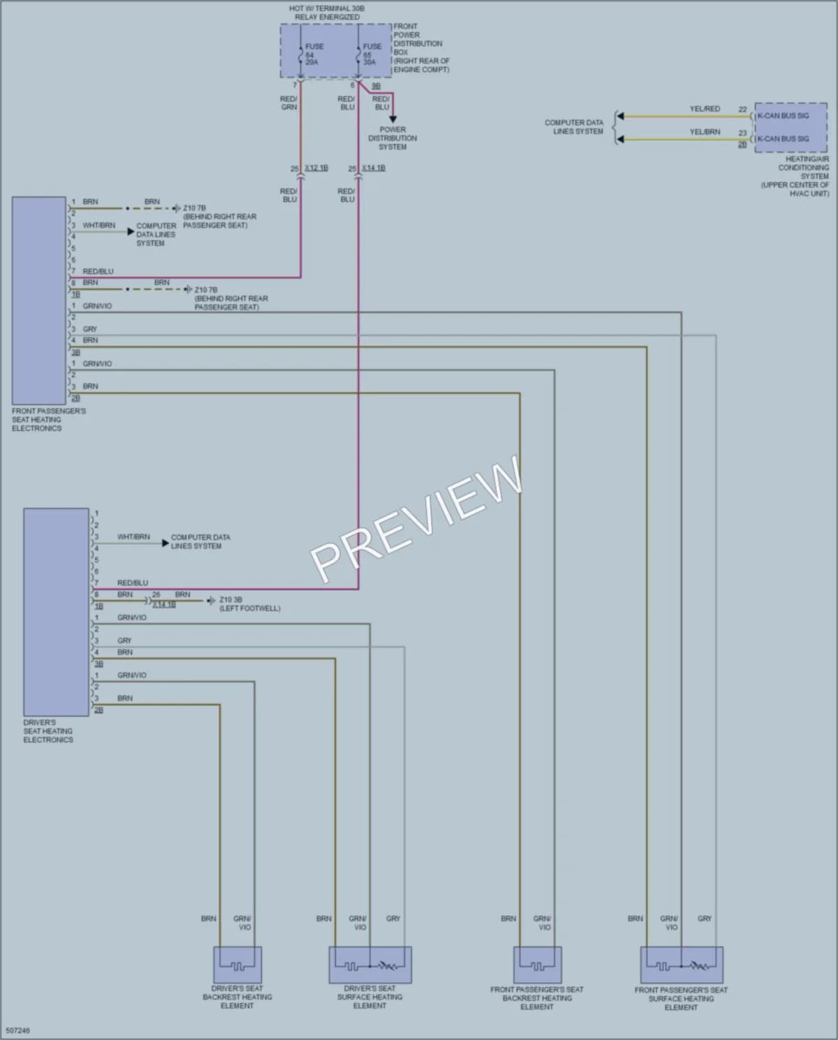 2016 BMW 428iGranCoupe Power Seats wiring diagram preview