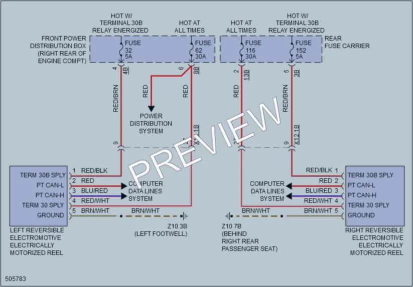 2016 BMW 435i Passive Restraints wiring diagram preview