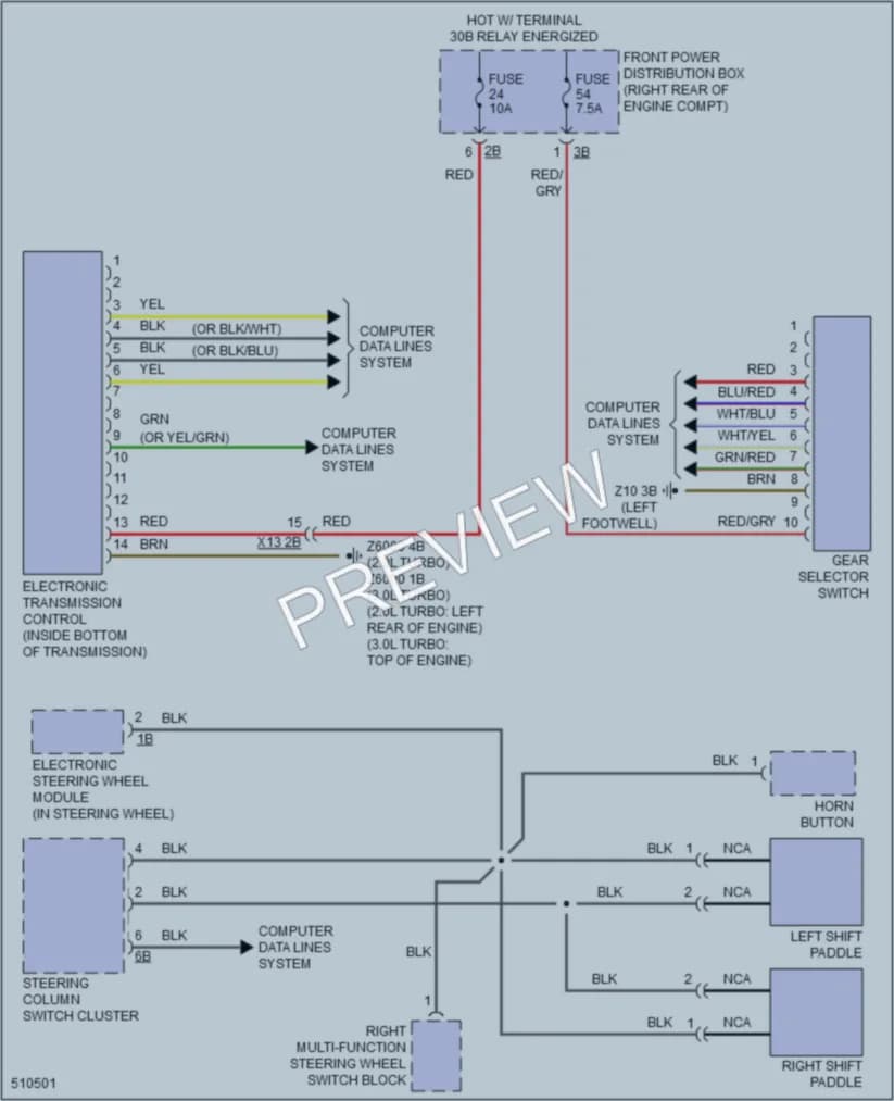 2016 BMW 435iGranCoupe Transmission wiring diagram preview