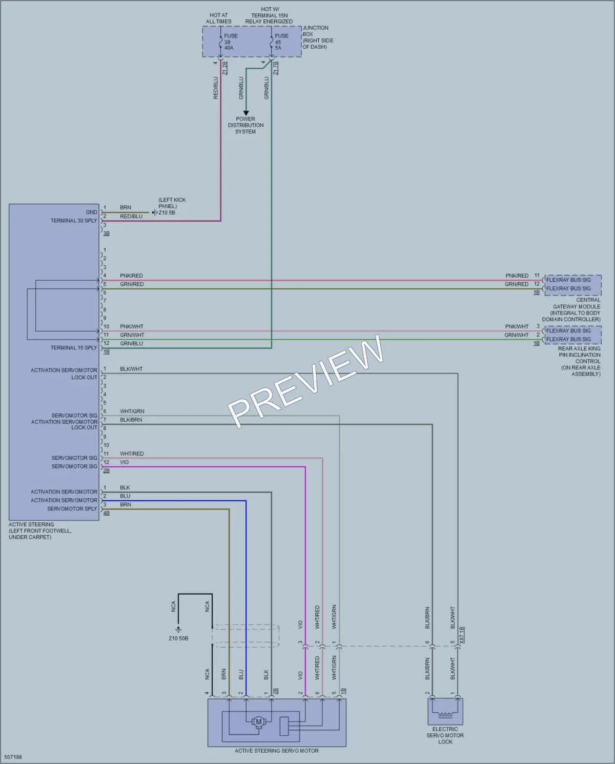 2016 BMW 528i Electronic Power Steering wiring diagram preview