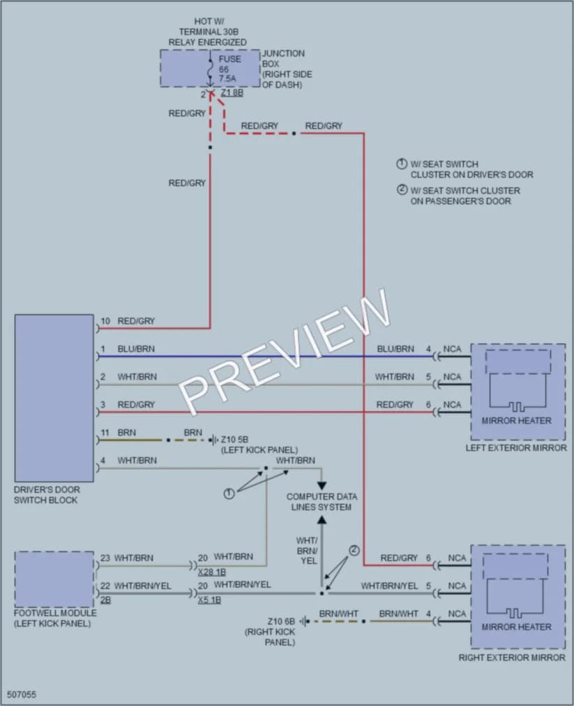 2016 BMW 535d Defoggers wiring diagram preview