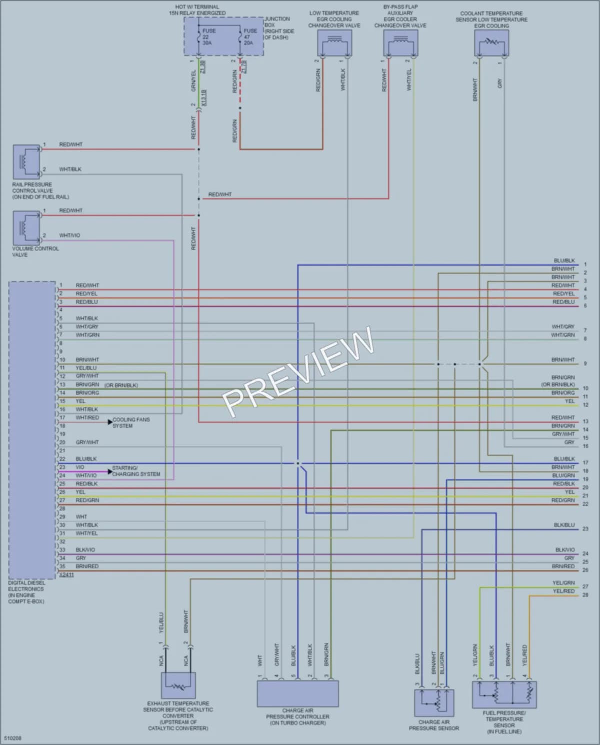 2016 BMW 535d Engine Performance wiring diagram preview