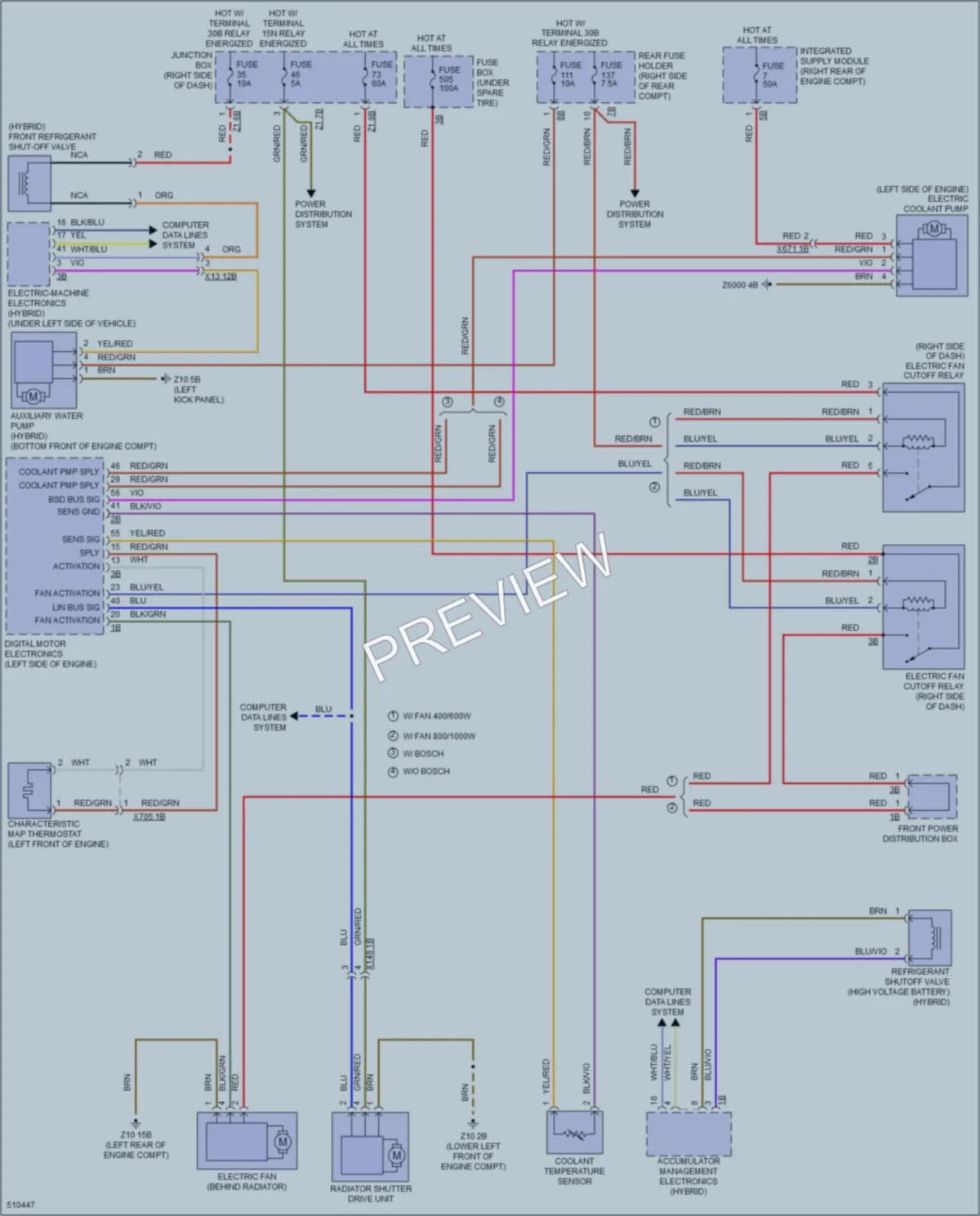 2016 BMW 535i Cooling Fan wiring diagram preview