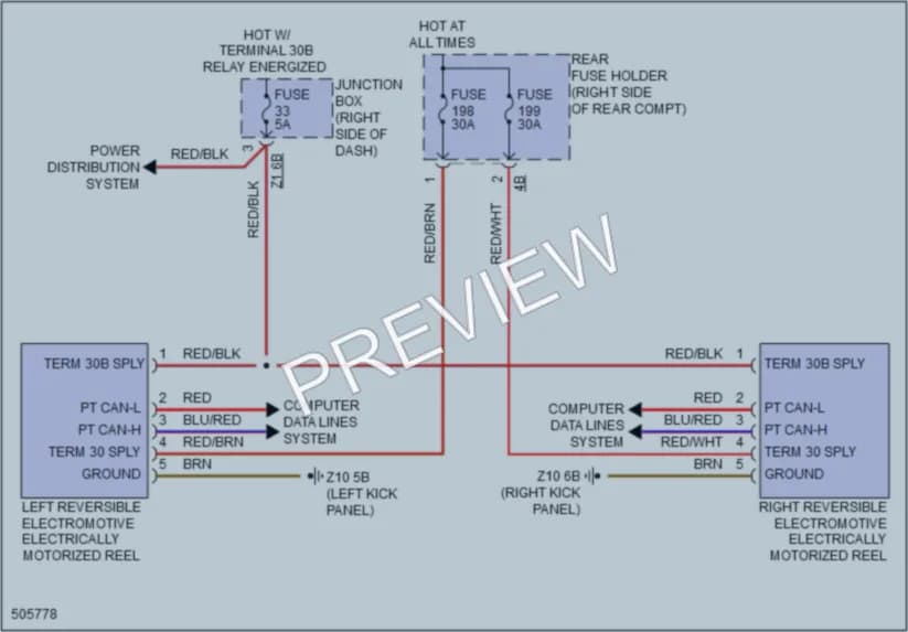 2016 BMW 535iGranTurismo Passive Restraints wiring diagram preview