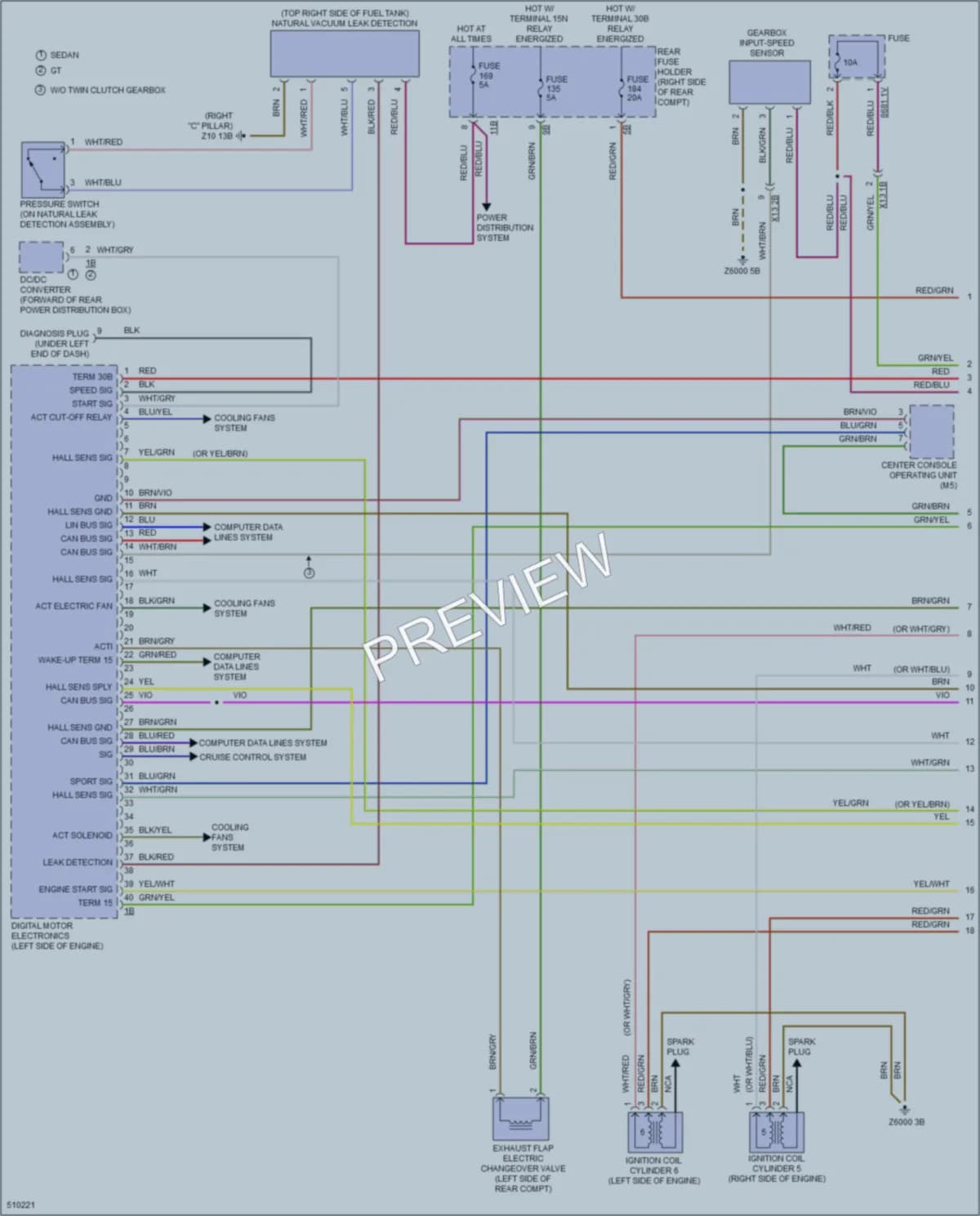 2016 BMW 550i Engine Performance wiring diagram preview