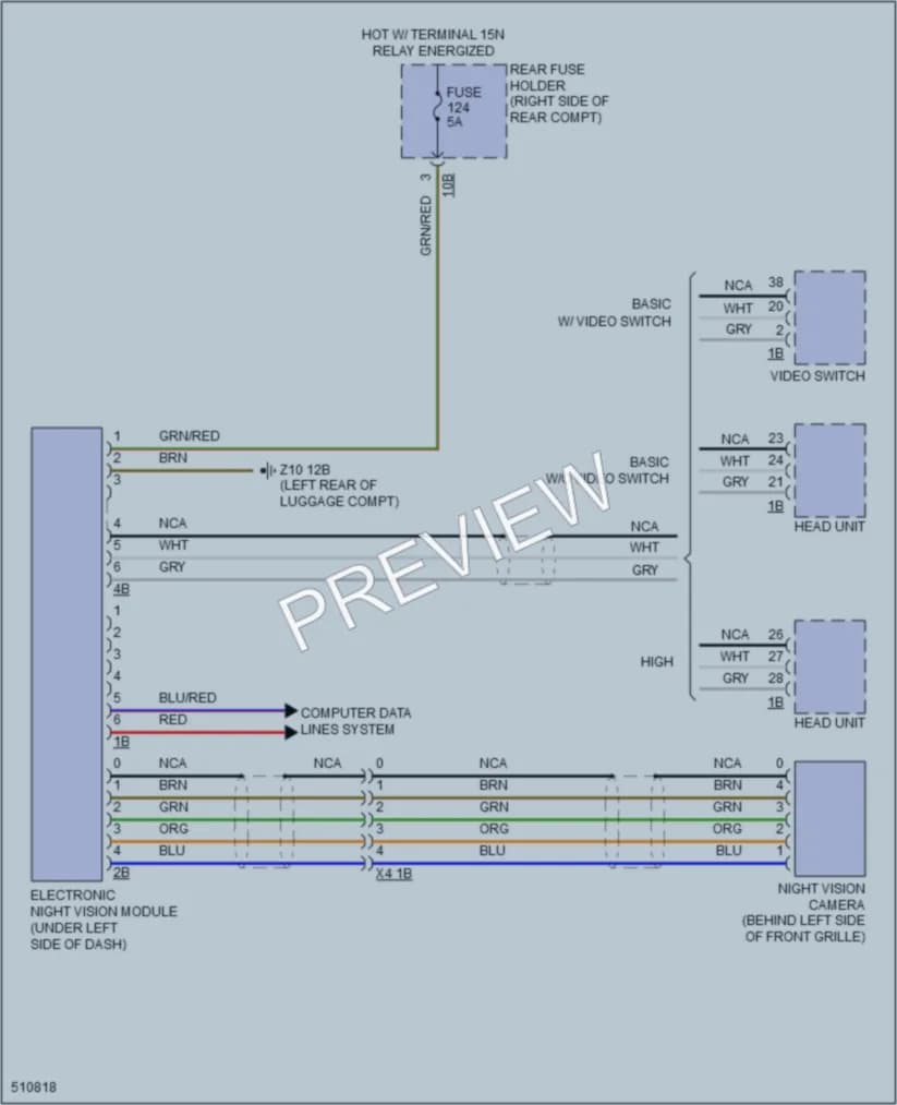 2016 BMW 550i Instrument Cluster wiring diagram preview