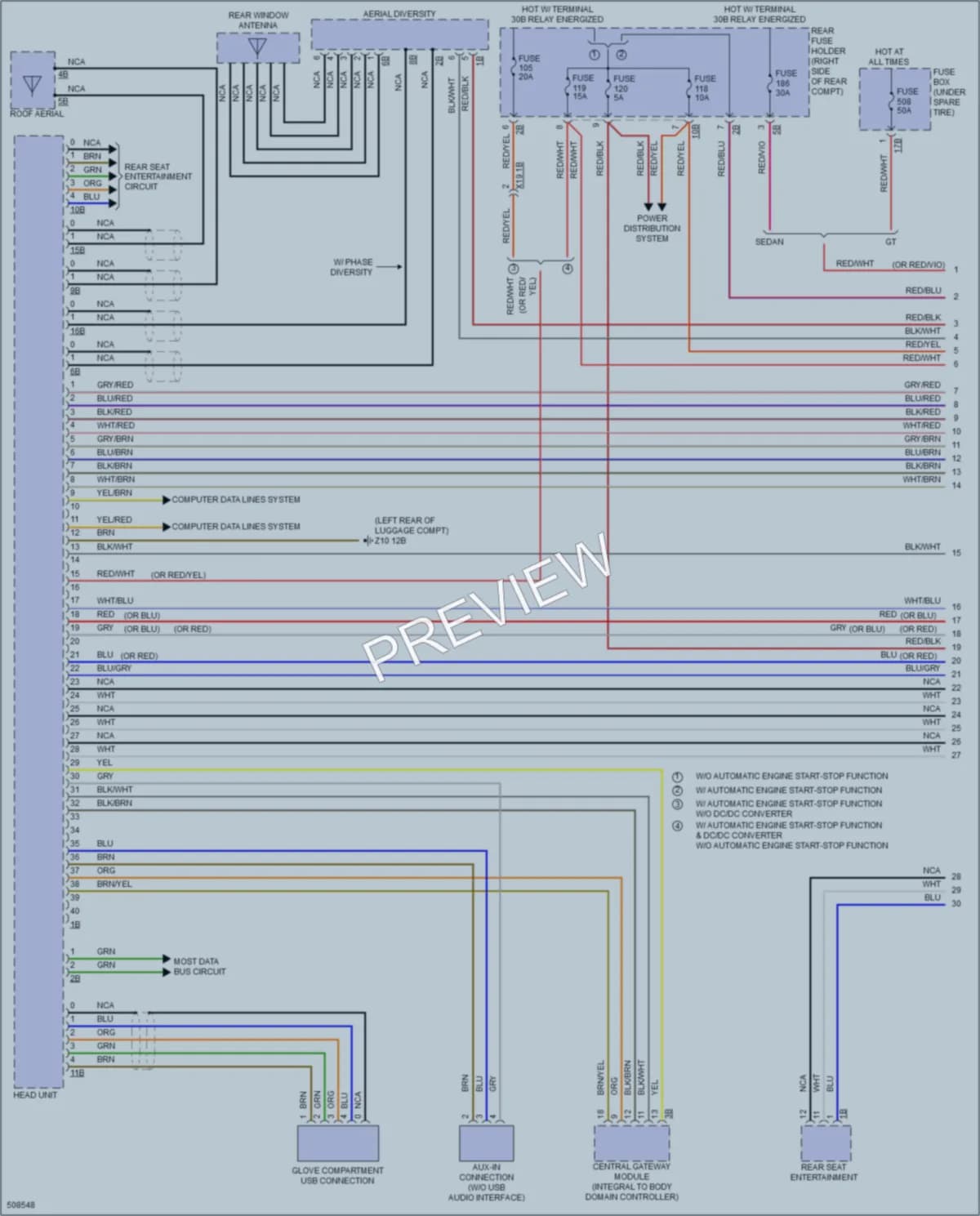 2016 BMW 550iGranTurismo Radio wiring diagram preview