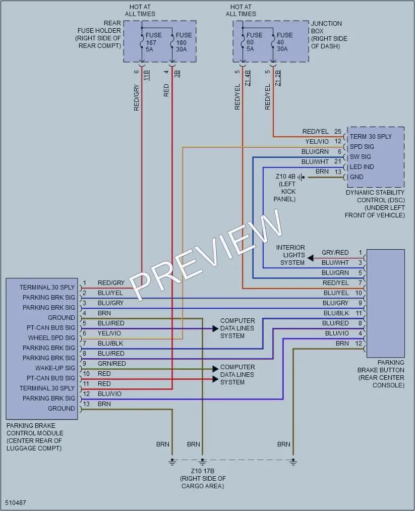 2016 BMW 550iGranTurismo Shift Interlock wiring diagram preview