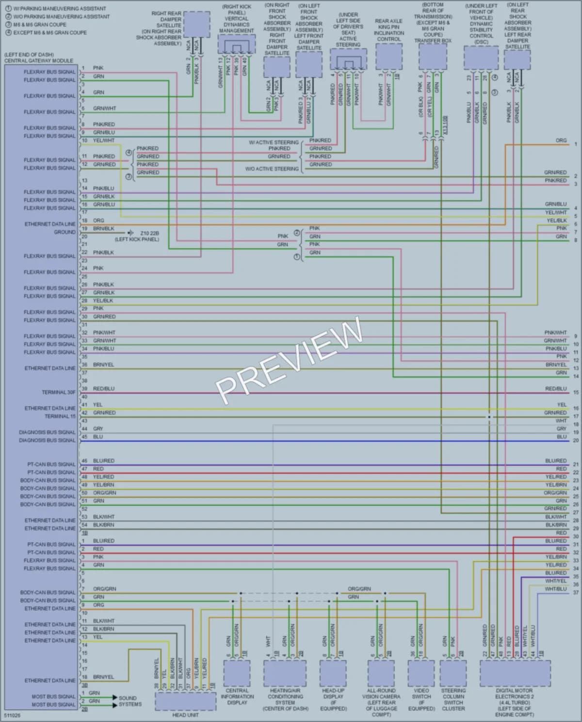 2016 BMW 640i Computer Data Lines wiring diagram preview