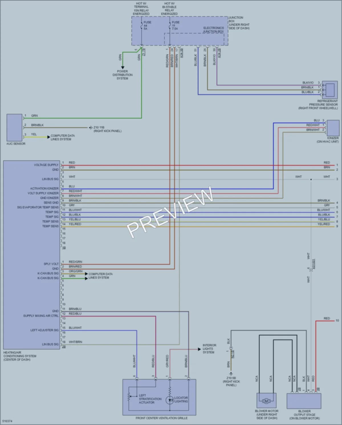 2016 BMW 650i Air Conditioning wiring diagram preview