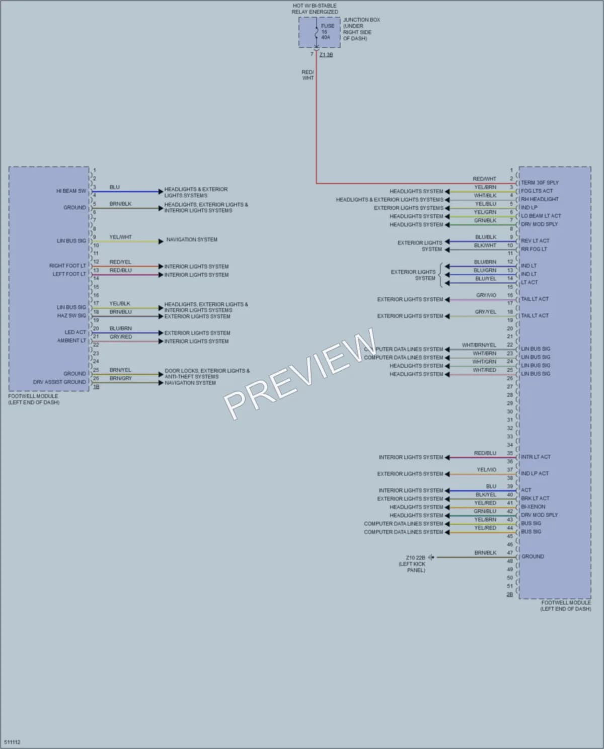2016 BMW 650i Body Control Modules wiring diagram preview