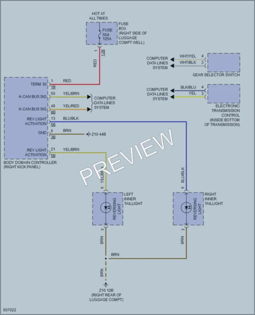 2016 BMW 740i Exterior Lights wiring diagram preview