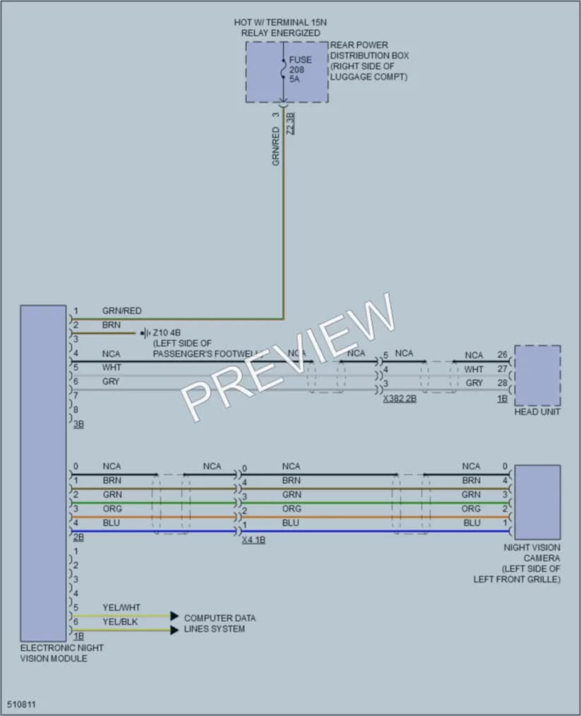 2016 BMW 740i Instrument Cluster wiring diagram preview