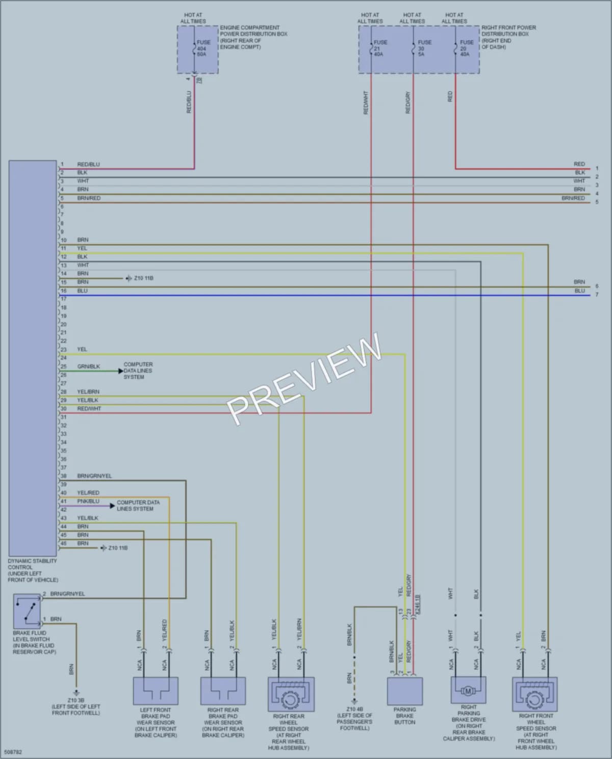 2016 BMW 750i Anti Lock Brakes wiring diagram preview