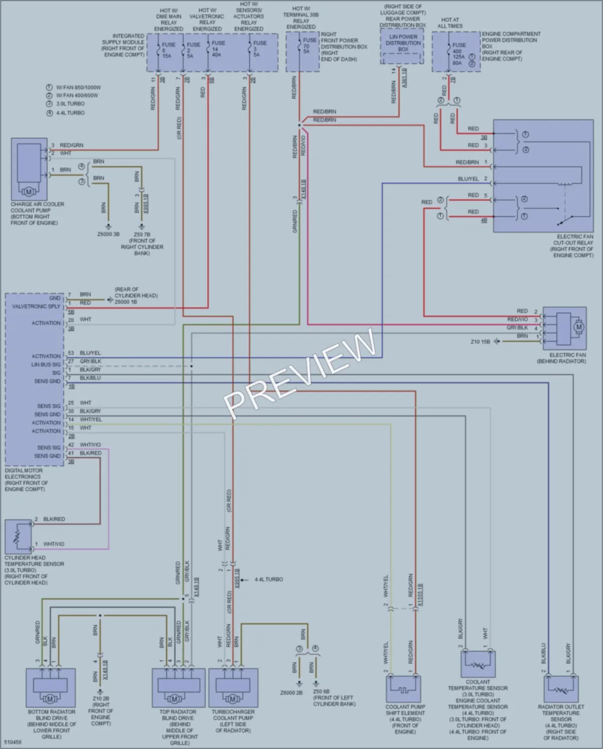 2016 BMW 750i Cooling Fan wiring diagram preview