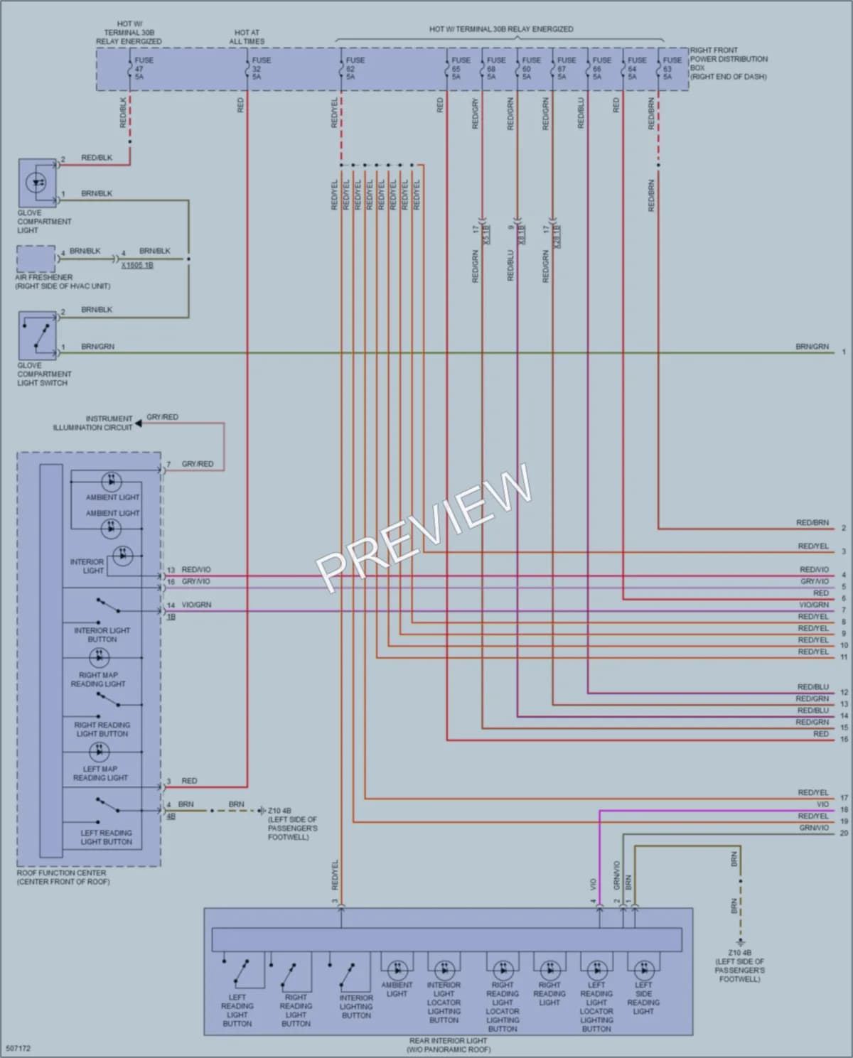 2016 BMW 750i Interior Lights wiring diagram preview