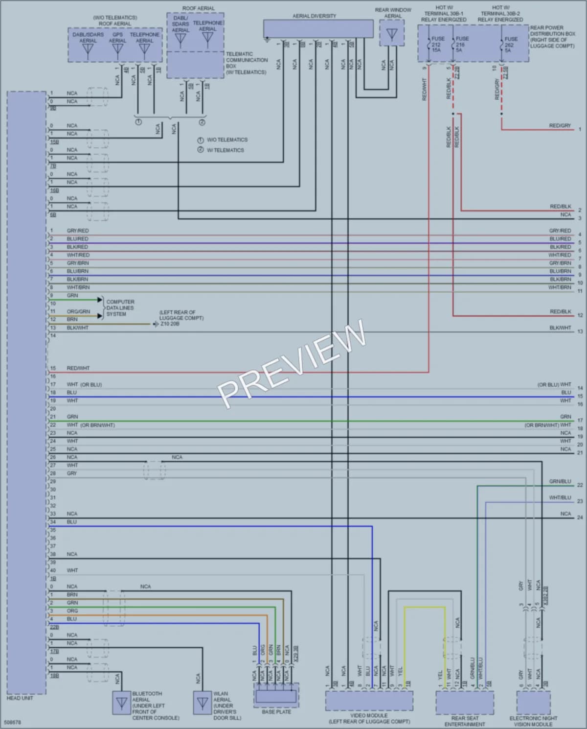 2016 BMW 750i Radio wiring diagram preview