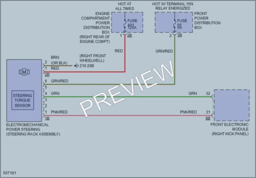 2016 BMW M235i Electronic Power Steering wiring diagram preview