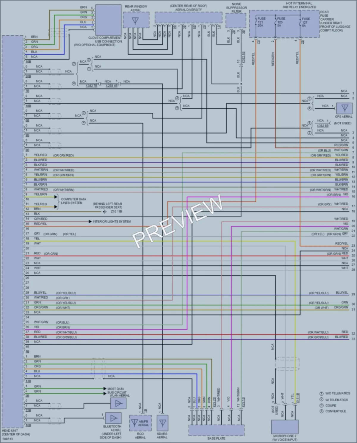 2016 BMW M235i Radio wiring diagram preview