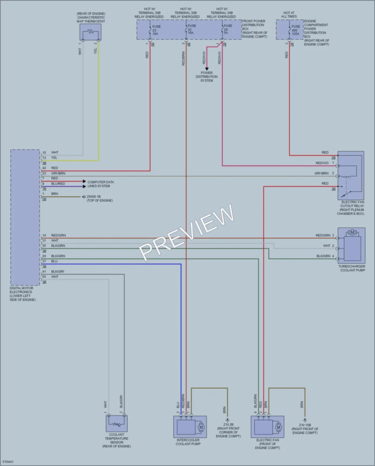 2016 BMW M3 Cooling Fan wiring diagram preview