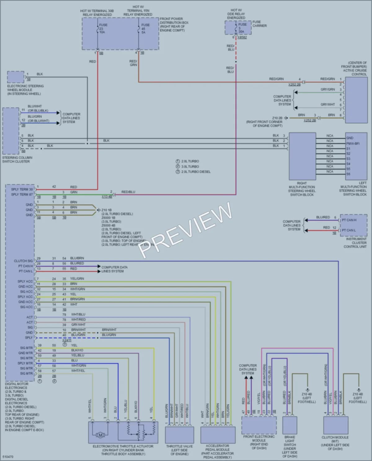 2016 BMW M3 Cruise Control wiring diagram preview