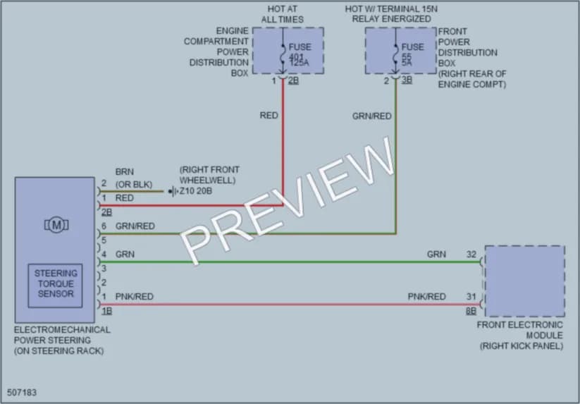 2016 BMW M4 Electronic Power Steering wiring diagram preview