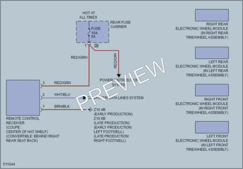 2016 BMW M4 Warning Systems wiring diagram preview