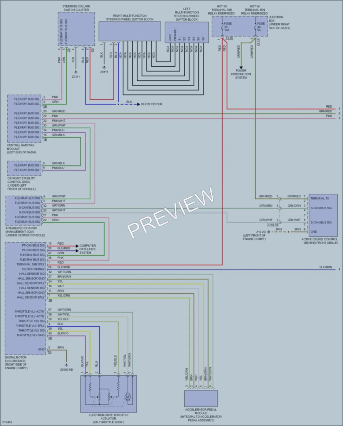 2016 BMW M6 Cruise Control wiring diagram preview