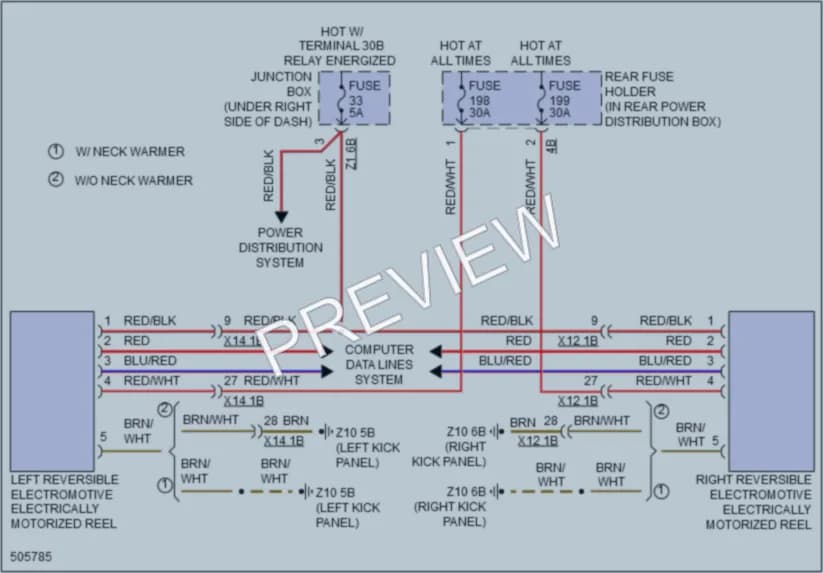 2016 BMW M6 Passive Restraints wiring diagram preview