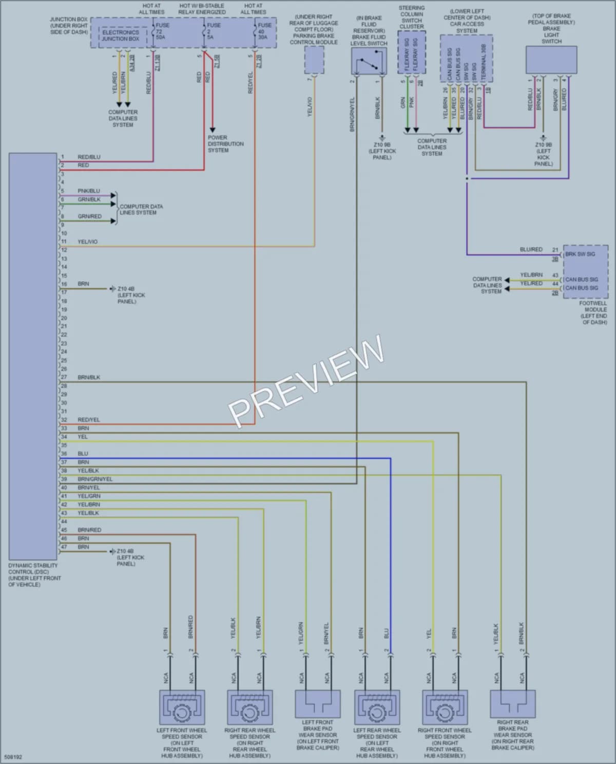 2016 BMW M6GranCoupe Anti Lock Brakes wiring diagram preview