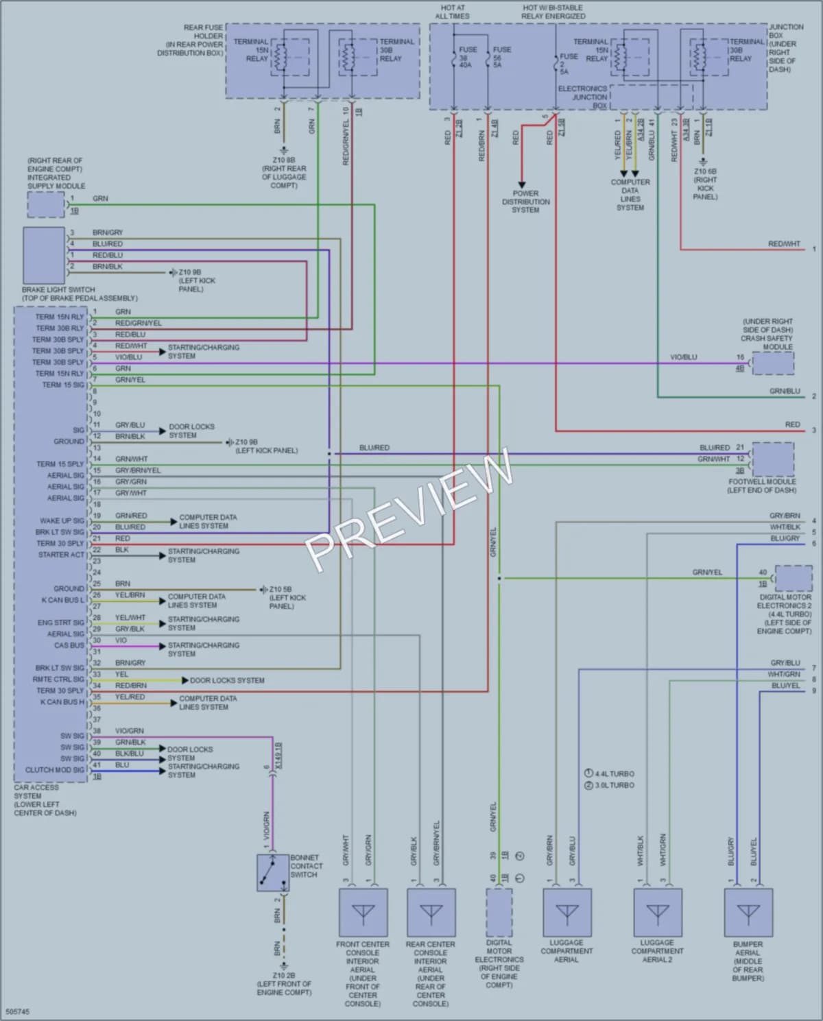 2016 BMW M6GranCoupe Anti Theft wiring diagram preview