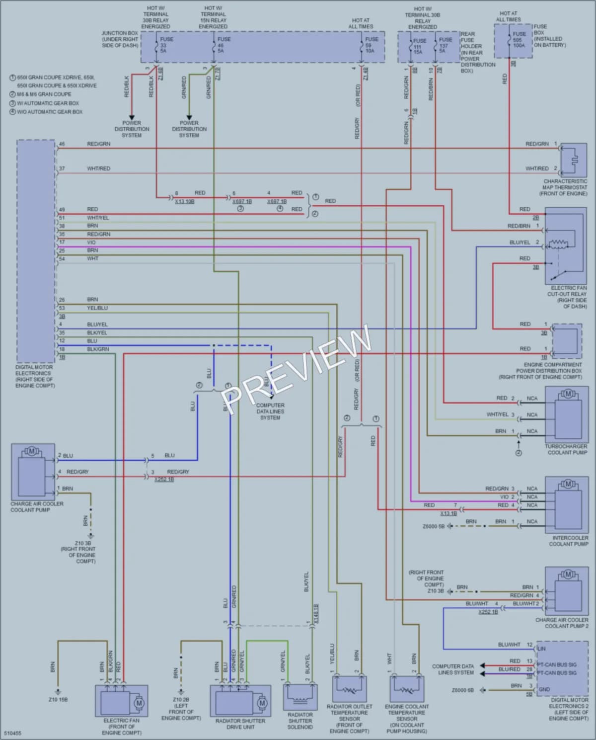 2016 BMW M6GranCoupe Cooling Fan wiring diagram preview