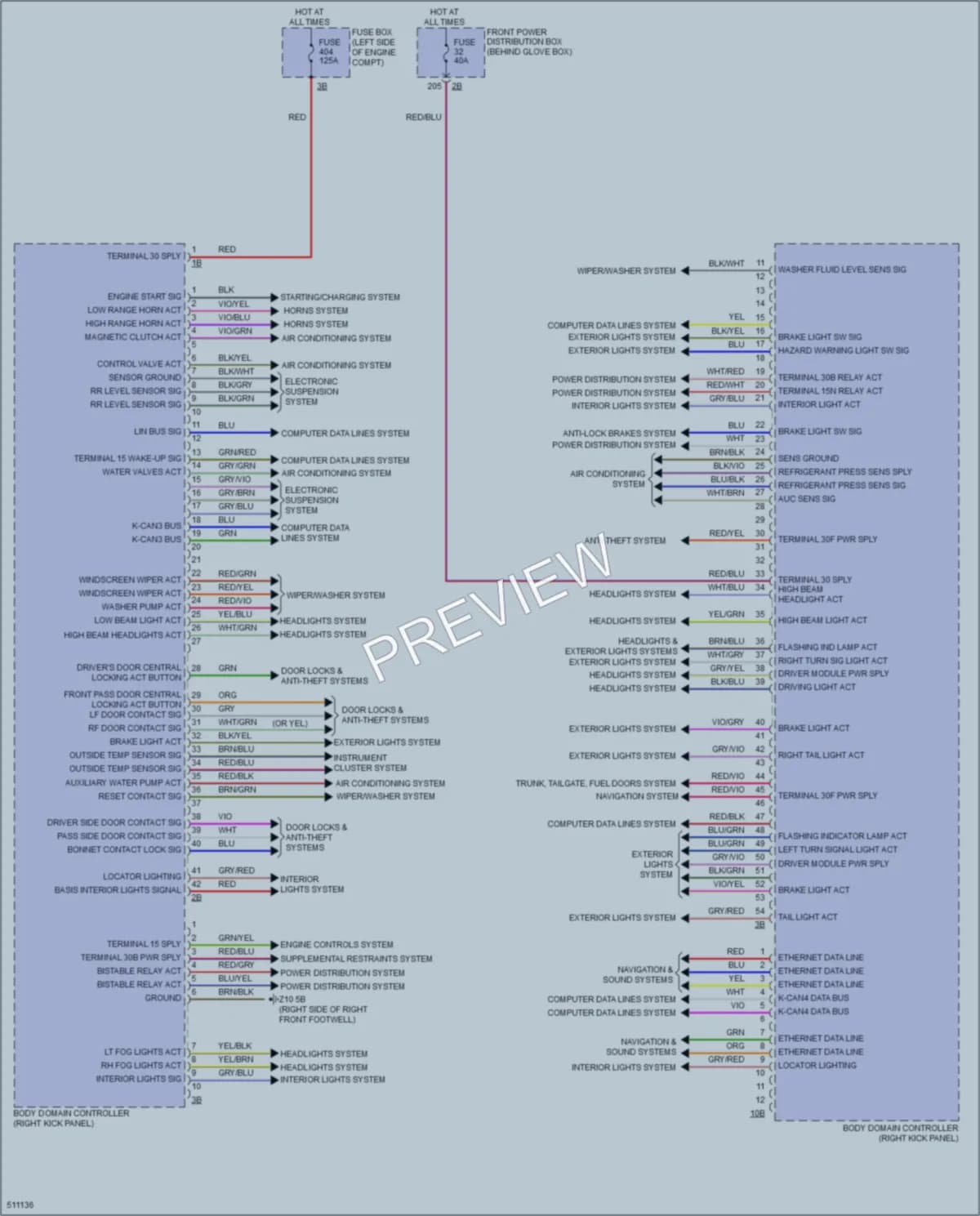 2016 BMW X1 Body Control Modules wiring diagram preview