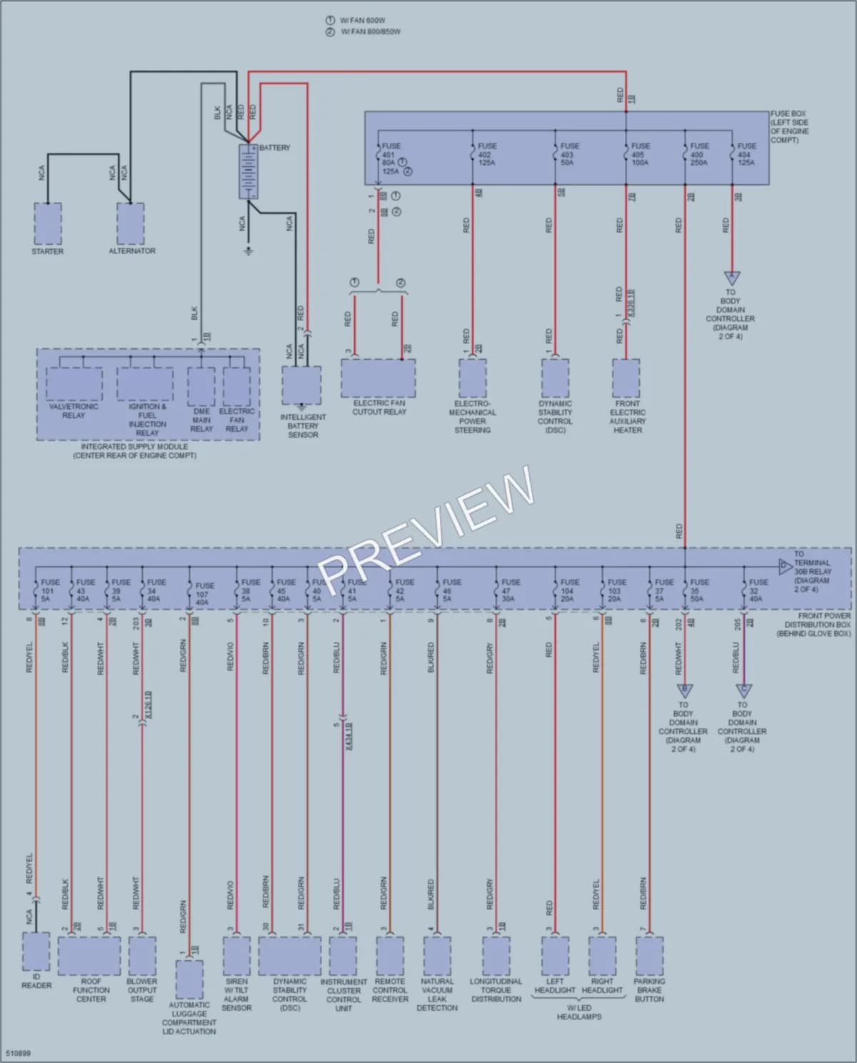 2016 BMW X1 Power Distribution wiring diagram preview