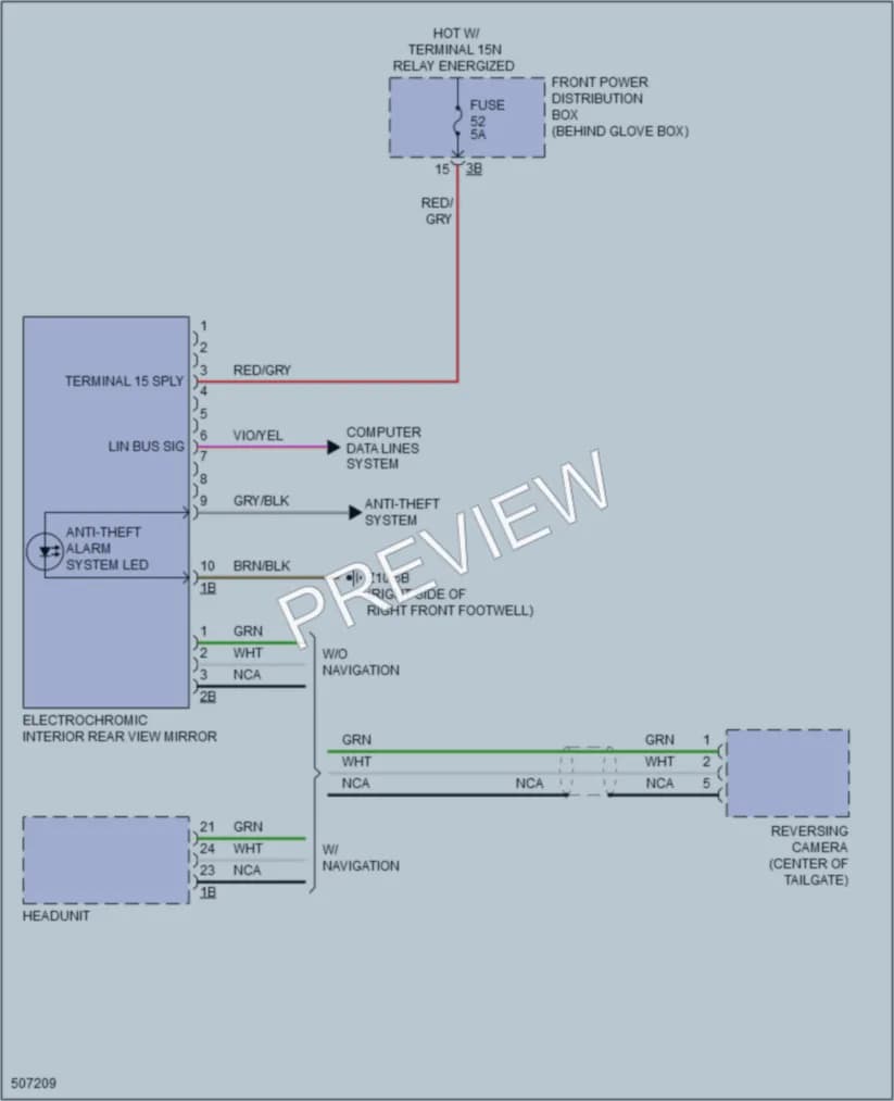 2016 BMW X1 Power Mirrors wiring diagram preview