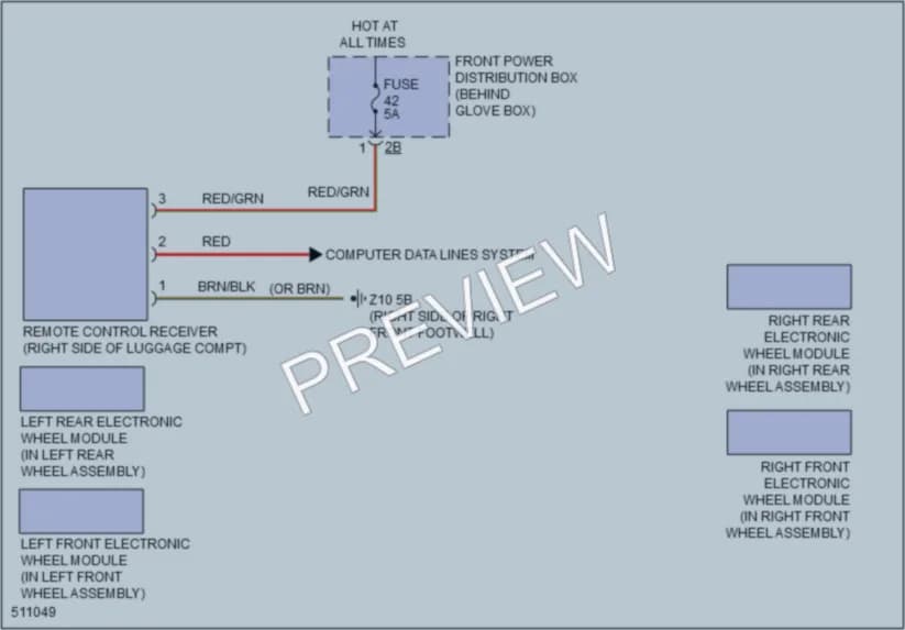 2016 BMW X1 Warning Systems wiring diagram preview