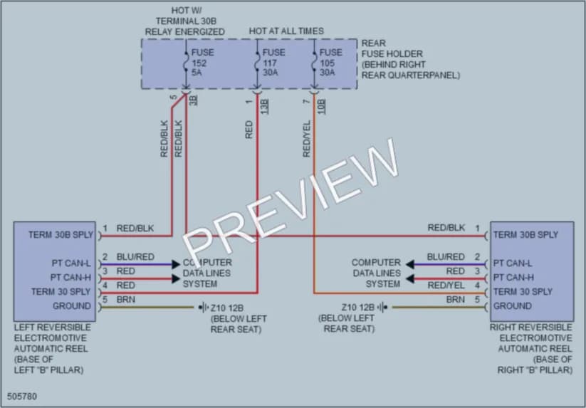 2016 BMW X5 Passive Restraints wiring diagram preview