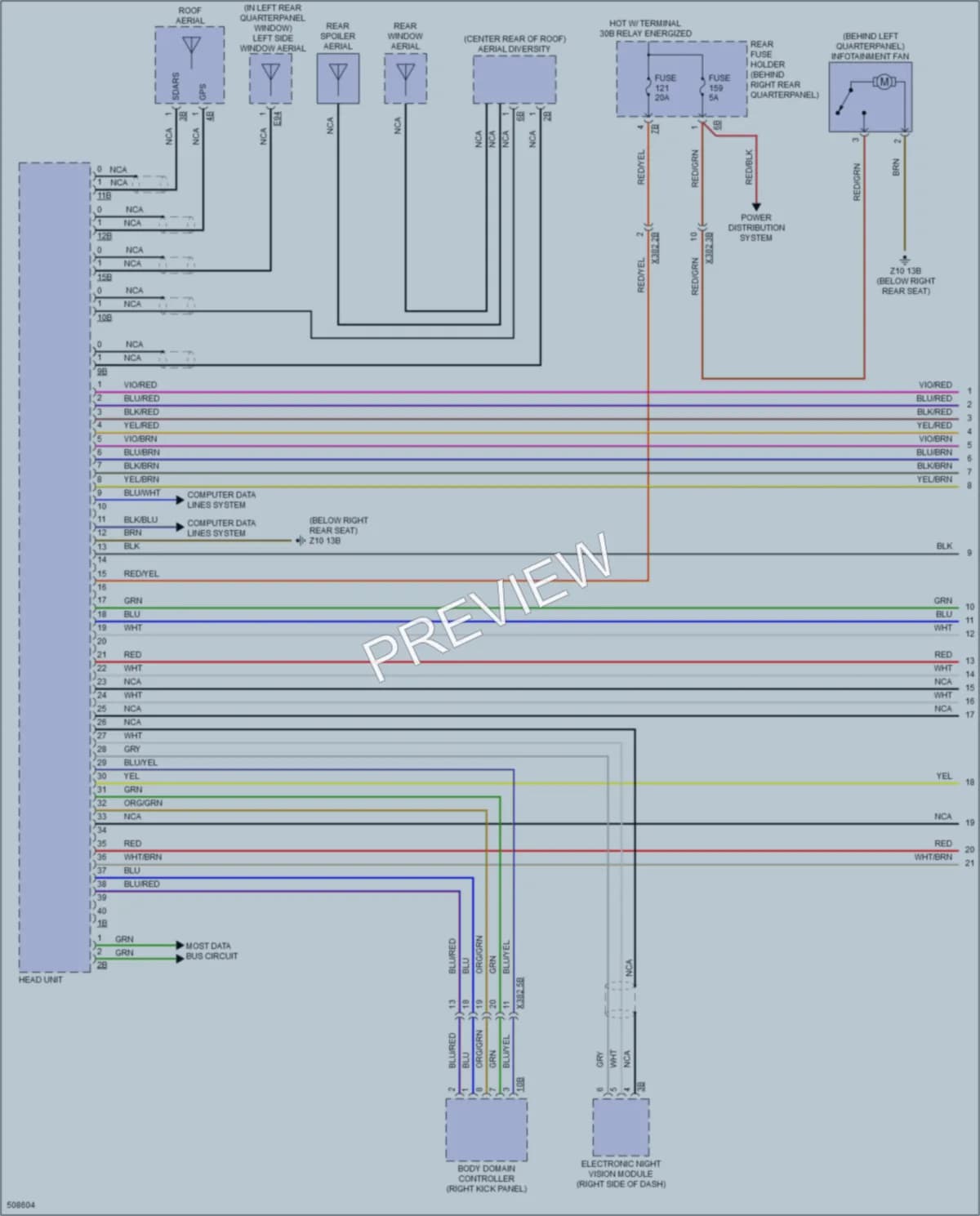 2016 BMW X5 Radio wiring diagram preview