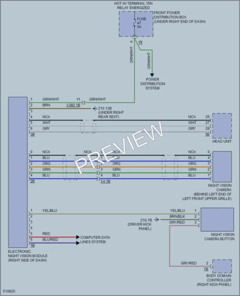 2016 BMW X6 Instrument Cluster wiring diagram preview