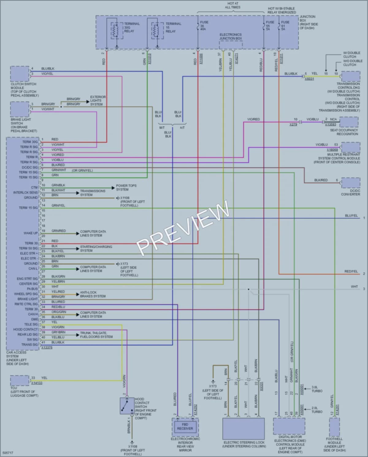 2016 BMW Z4 Anti Theft wiring diagram preview