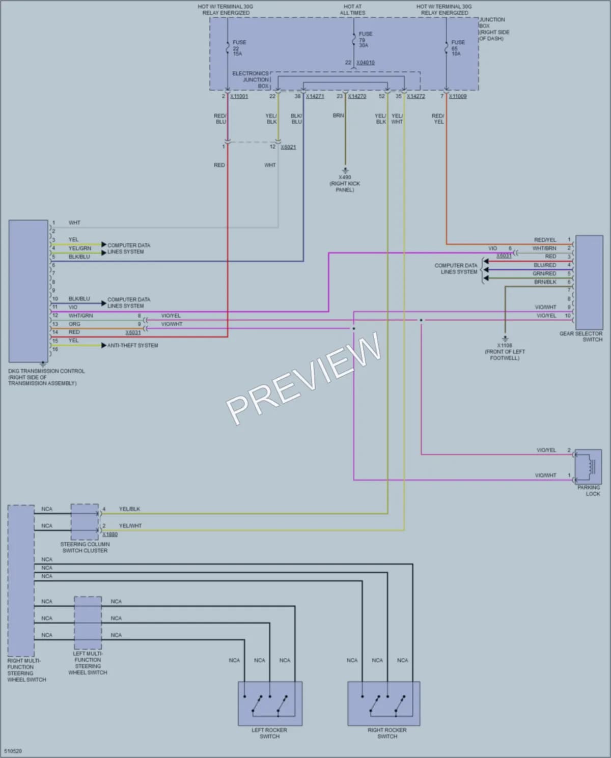 2016 BMW Z4 Transmission wiring diagram preview