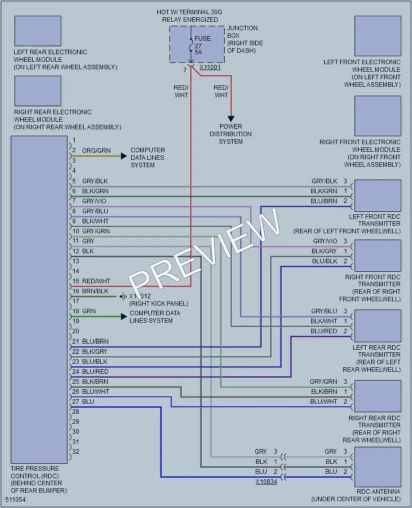 2016 BMW Z4 Warning Systems wiring diagram preview