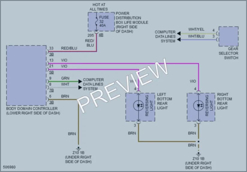 2016 BMW i3 Exterior Lights wiring diagram preview