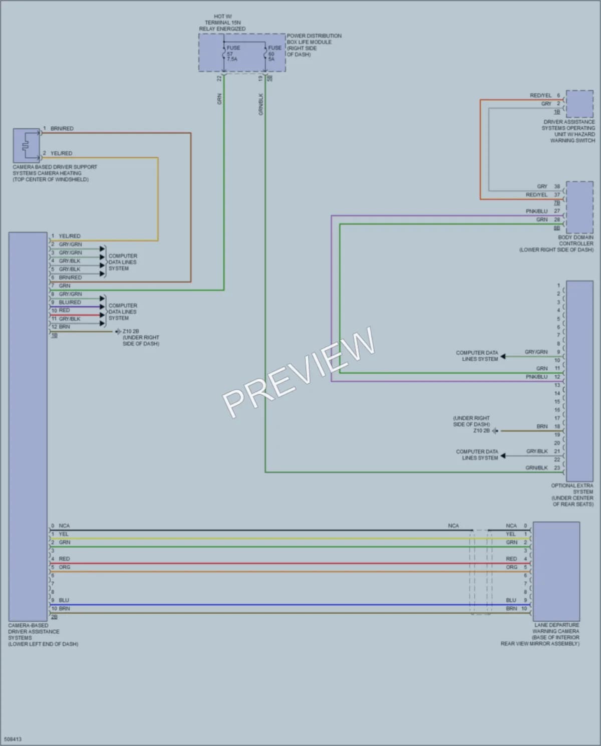 2016 BMW i3 Navigation wiring diagram preview