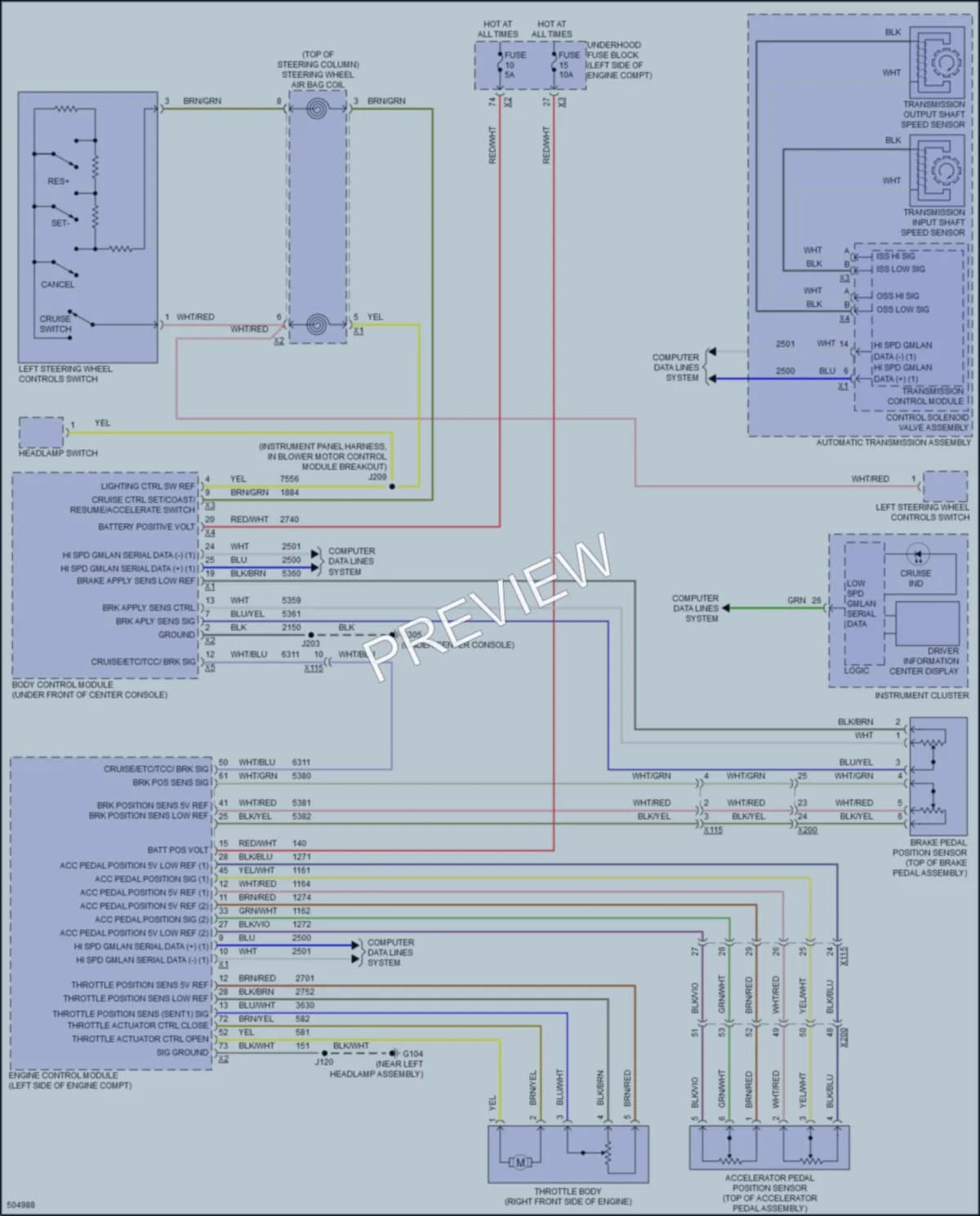 2016 Buick Cascada Cruise Control wiring diagram preview